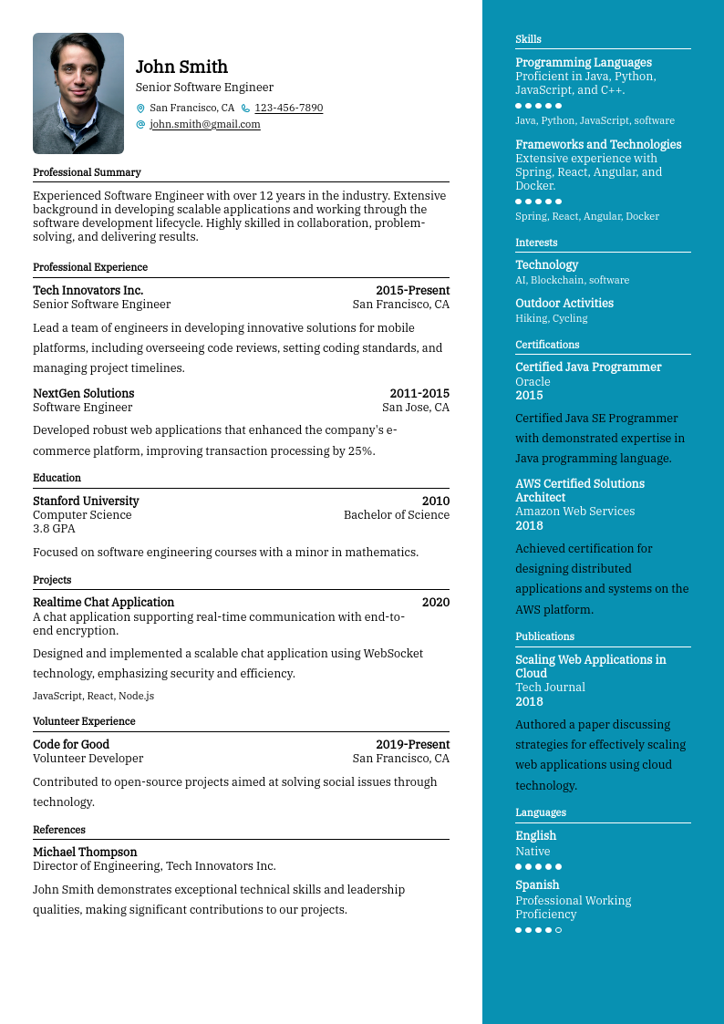 Resume template 3