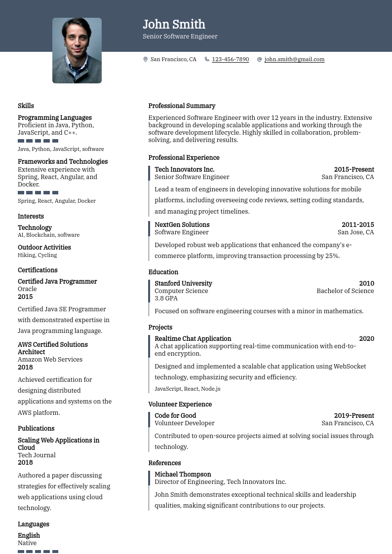 Resume template 4