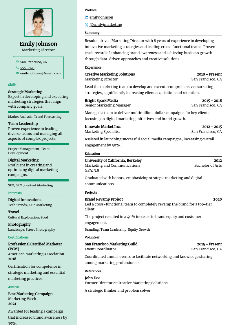 Resume template 6