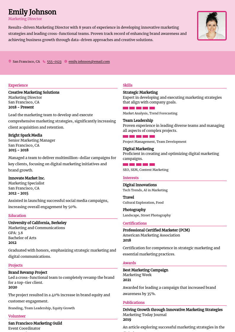 Resume template 8